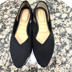 Cynthia Rowley Women's Black Pointed Toe Slip On Ballet Flats Size 7.5 M